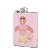 Custom Pink Birthday Girl Chick Hip Flask Flachmann (Links)