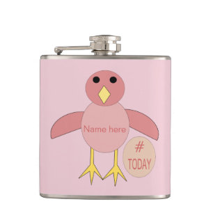 Custom Pink Birthday Girl Chick Hip Flask Flachmann