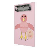 Custom Pink Birthday Girl Chick Mini Clipboard Mini Klemmbrett (Gewinkelt2)