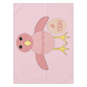 Custom Pink Birthday Girl Chick Tableclout Tischdecke (Vorderseite)