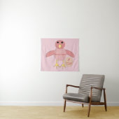 Custom Pink Birthday Girl Chick Tapestry Wandteppich (Beispiel (Horizontal))