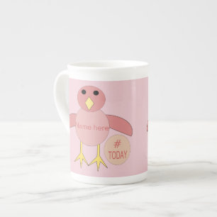 Custom Pink Birthday Girl Chick Tasse