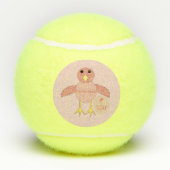Custom Pink Birthday Girl Tennisbälle (Rückseite)