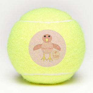 Custom Pink Birthday Girl Tennisbälle