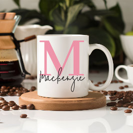 Custom Pink Birthday Mug Gift for Mom or Girls Kaffeetasse