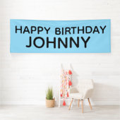 CUSTOM PINK BIRTHDAY PARTY BANNER (Insitu)