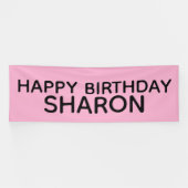 CUSTOM PINK BIRTHDAY PARTY BANNER (Horizontal)