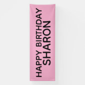 CUSTOM PINK BIRTHDAY PARTY BANNER (Vertikal)