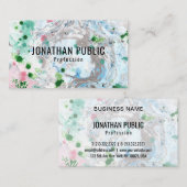 Custom Pink Blue Green Trendy Moderne Abstrakte Ku Visitenkarte (Vorne/Hinten)