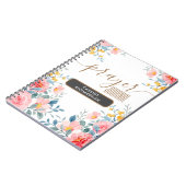 Custom Pink Blume Gebetszeitschrift Notizbuch Notizblock (Linke Seite)