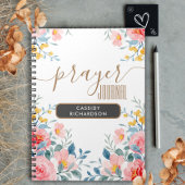 Custom Pink Blume Gebetszeitschrift Notizbuch Notizblock