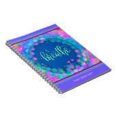 Custom Pink Blumenstrauß atmen Spaß farbenfroh Notizblock (Rechte Seite)