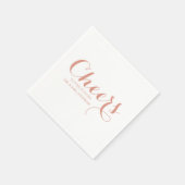 Custom Pink Blush Future Mr & Mrs Name Wedding Serviette (Ecke)