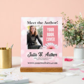 Custom Pink Bokeh Author Book Signing Desk Acrylschild (Hochzeit)