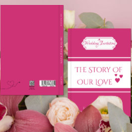 Custom Pink Book - Themed Wedding Einladung