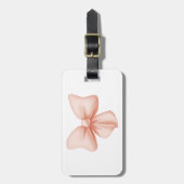 Custom Pink Bow Gepäckanhänger (Vorderseite vertikal)