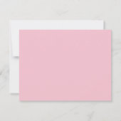 Custom Pink Bow Note Card Mitteilungskarte (Rückseite)