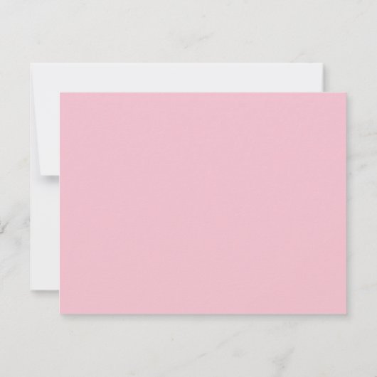 Custom Pink Bow Note Card Mitteilungskarte (Rückseite)