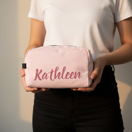 Custom pink bridesmaid makeup bag gift for her waschbeutel