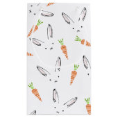 Custom Pink Bunny Rabbit and Carrot Pattern Basket Kleine Geschenktüte (Rückseite)