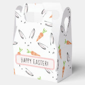 Custom Pink Bunny Rabbit und Carrot Muster Geschenkschachtel (Geöffnet)