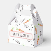 Custom Pink Bunny Rabbit und Carrot Muster Geschenkschachtel (Vorderseite)