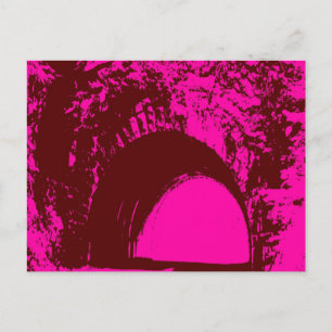 Custom Pink Burgundy Tunnel Postkarte