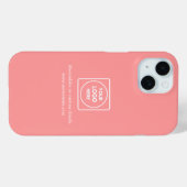 Custom Pink Business Logo Promo iphone case (Rückseite (Horizontal))