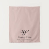 Custom Pink Business Table Runner Banner Script Wandteppich (Vorderseite)