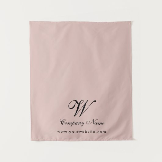 Custom Pink Business Table Runner Banner Script Wandteppich (Vorderseite)