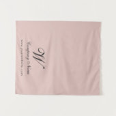 Custom Pink Business Table Runner Banner Script Wandteppich (Vorderseite (Horizontal))