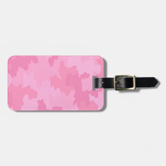 Custom Pink Camouflage Gepäckmarke Gepäckanhänger (Vorderseite horizontal)