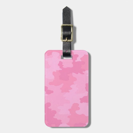 Custom Pink Camouflage Gepäckmarke Gepäckanhänger (Vorderseite vertikal)