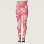 Custom Pink Camouflage Leggings (Vorderseite)
