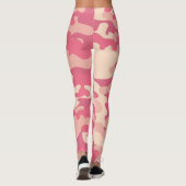 Custom Pink Camouflage Leggings (Rückseite)