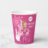 Custom Pink Castle und Princess Pappbecher (Rückseite)