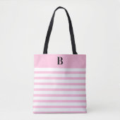 Custom Pink Coquette Monogram (B) Tasche (Vorderseite)