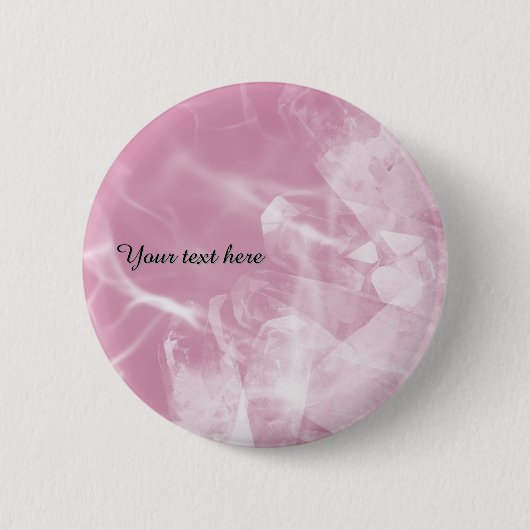 Custom pink crystal badge button (Vorderseite)