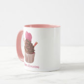 Custom Pink Cupcake Coffee Mug Tasse (Vorderseite Links)