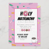 Custom Pink Donut Brunch Einladung (Vorne/Hinten)