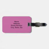 Custom Pink Fantasy Floral Luggage Tag Gepäckanhänger (Rückseite horizontal)
