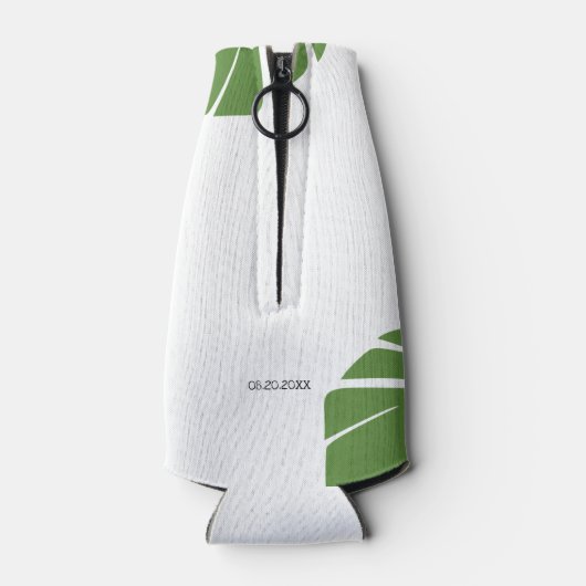 Custom Pink Flamingo Zielort Bachelorette Flaschenkühler (Rückseite)