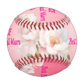 Custom Pink Floral Baseball Mama (Rückseite)