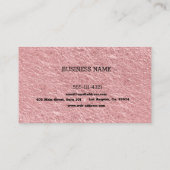 Custom Pink Floral Business Card Visitenkarte (Rückseite)