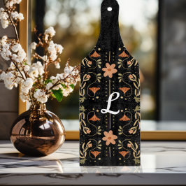 Custom Pink Floral Folk Art Charter Schneidebrett