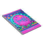 Custom Pink Floral Hearts Hoffentlich Spaß farbenf Notizblock (Rechte Seite)