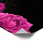 Custom Pink Floral Wedding Anniversary Poster (Ecke)