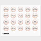 Custom Pink Floral Wedding Thank You Sticker (Blatt)
