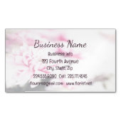 Custom Pink Florist Blume Floral Magnetische Visitenkarte (Vorderseite)