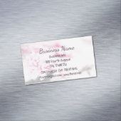 Custom Pink Florist Blume Floral Magnetische Visitenkarte (Beispiel)